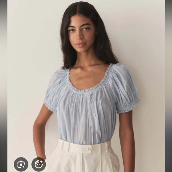 Doen Frederica Top in Icy Blue - Picture 8 of 9